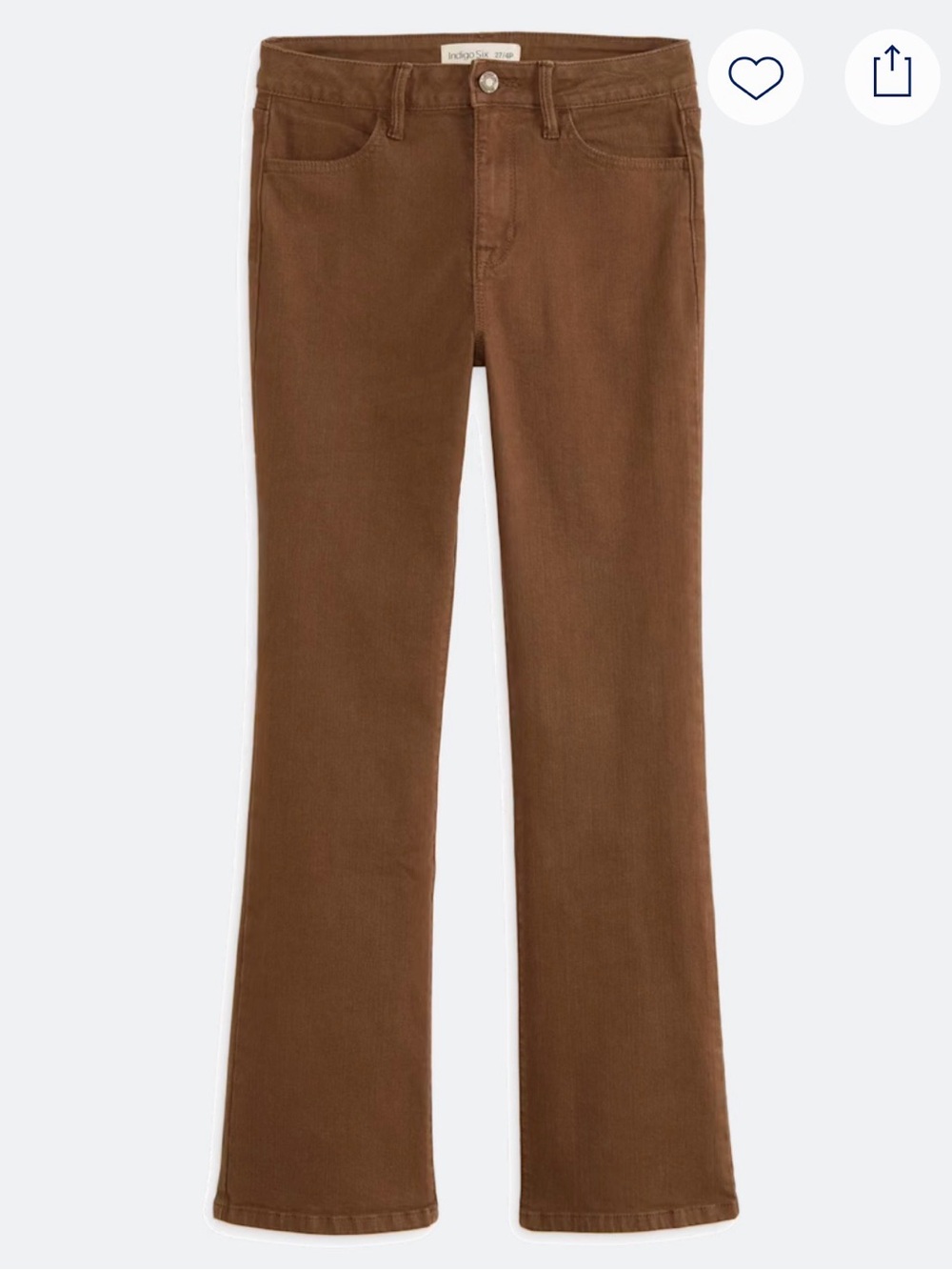 Indigo Six Clean Tonal Bootcut Jeans